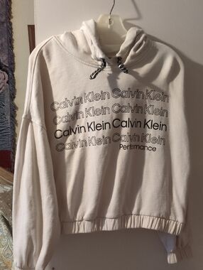 Calvin Klein Cream Logo Hoodie